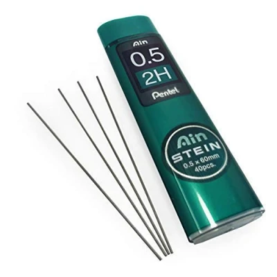 Image of Pentel Ain Stein Mechanical Refill Leads 0.5mm 2H 1 Tube of 40