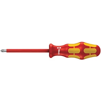 Image of Wera 05006190001 1 x 80 mm &quot;165i PZ/S VDE&quot; Insulated Screwdriver for Slotted/Phillips screws Silver