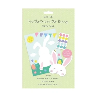 Image of Easter Party Game Pin the tail on Bunny Fun Garden Children