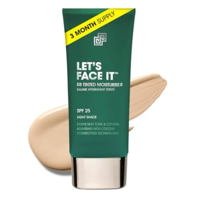 Image of Shakeup Mens Tinted Moisturiser, SPF25, 24hr Moisturisation, Matte Finish, Easy Application, Vegan Makeup, Shade Light, 50ml