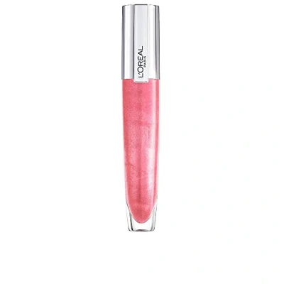 Image of L&#039;Oréal Paris Lip Gloss, Plumping and Hydrating, with Hyaluronic Acid Collagen Complex, Glow Paradise Balm In 406 I Amplify