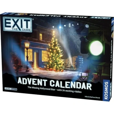 Image of Thames &amp; Kosmos EXIT: Advent Calendar The Missing Hollywood Star, Escape Room Card Game, Family Games for Game Night, Holiday Season Adults and Kids, 1+ Players, Age 10+