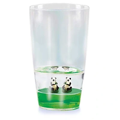 Image of Floatarama Tumbler Panda from Deluxebase. Acrylic Drinking Glass with Floating Animal Figurines. 250ml BPA Free for Children and Adults.