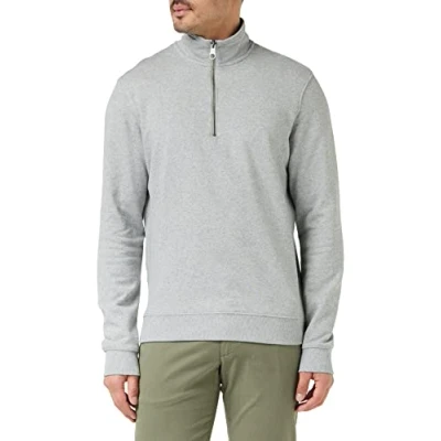 Image of Farah Men&#039;s Aintree 1/4 Zip Sweatshirt, Light Grey, XXL