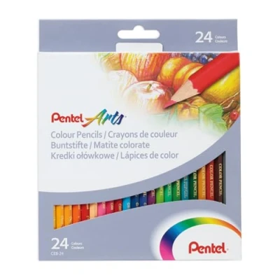 Image of Pentel Arts Colour Colouring Pencils 24 Colours Pack of