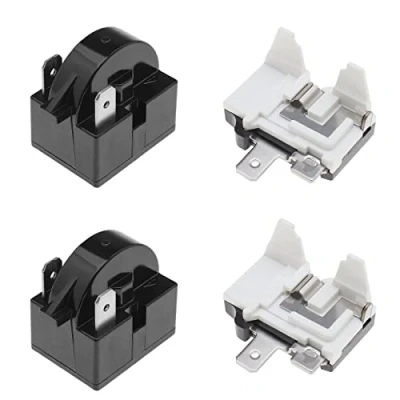 Image of EMSea 2x 15 Ohm Refrigerator Start Relay 2 Pin PTC Freezer Compressor Resistor for Mini Fridges Compact Freezers Wine with 1/2HP 375W Thermal Overload Protector
