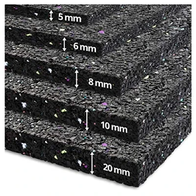 Image of etm Rubber Mat 10 mm Thickness, Non Slip, Anti Shock, Noise, Insulating Gym Floor, Stable, Terrace Protection