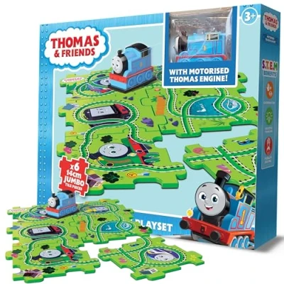 Image of Thomas the Tank Engine Train Set for 3+ Year Old Boys with 50 Track Combinations Motorised Playset 6 Puzzle Pieces &amp; Friends Trains Toys STEM Learning