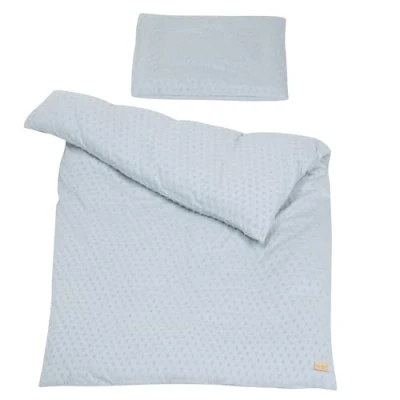 Image of roba Lil Planet Organic Baby Bed Linen Set 2 Pieces Duvet Cover 100 x 135 cm + Pillow Case 40 60 Cotton Oeko TEX® and GOTS Certified Sky Blue