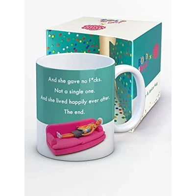 Image of Brainbox Candy Bold &amp; Bright Hilariously Funny Mugs &#039;Gave No F*CKS&#039; Cheeky Novelty Gift Ideas for Ladies Women Friends Birthday Christmas Quality 10oz Stoneware Mug Boxed