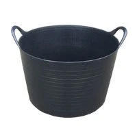 Image of KetoPlastics 18 Litre Flexi Tub/Trug/Bucket/Storage Black (Made In U.K)