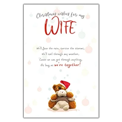 Image of Emotional Rescue Wife Christmas Card, Nice Words Cards, Xmas Card Wife, For Romantic Multi, XXWF1974