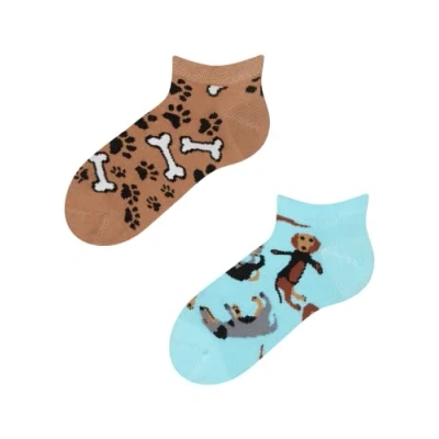Image of Dedoles Unisex Socks for Women, Men &amp; Kids Cotton Funny Designs Football Bicycle Horses Plants Firefighter Gift Mismatched, Design: Sausage Dog, Colour: Blue, Size: 6 8K UK
