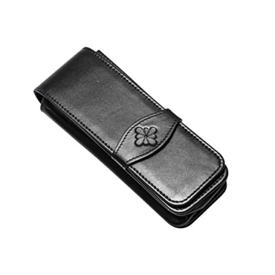 Image of Diplomat D41000004 Leather Pen Case for Four Black
