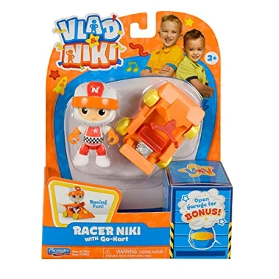 Image of BANDAI Vlad &amp; Niki Play Action Figure Racer Articulated Figurine with Accessories, Multicolor, P57556