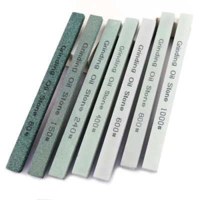 Image of CBRIGHT Sharpening Stone Set,7pcs Knife Whetstone Set Green Silicon Carbide Oil Honing for Knife,Most Bladed&amp;Moldel 80# 150# 240# 400# 600# 800# 1000# (5.9x0.47x0.24Inch)