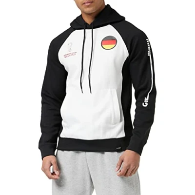 Image of Official FIFA World Cup 2022 Overhead Hoodie, Men&#039;s, Germany, Medium White/Black