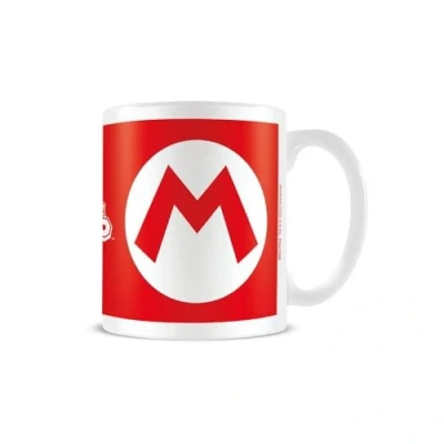 Image of Super Mario Initial Mug (One Size) (Red/White)
