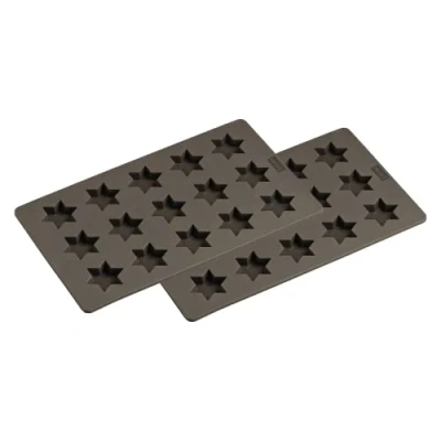 Image of Lurch FlexiForm 565020 Set of 2 Cinnamon Stars Baking Moulds for Biscuits 17 x 30 cm Brown