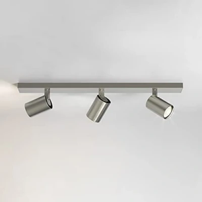 Image of Astro Ascoli Triple Bar, Dimmable Indoor Spotlight (Matt Nickel) GU10 Smart Bulb Compatible, Designed in Britain 1286013 3 Years Guarantee