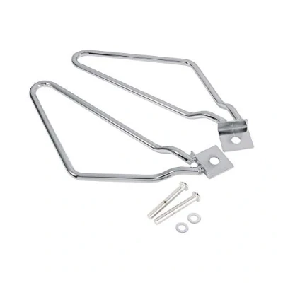 Image of Mounting Bracket for Saddle Bags, 2 x Motorcycle Supports XL883/1200 HD1450/1584 (Silver)