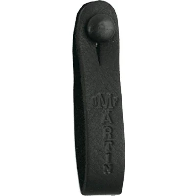 Image of C.F Martin 18A0031 Headstock Tie Leather, Black, 0.2x5.1x4