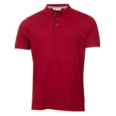 Image of Calvin Klein Mens Campus Coastal Polo Shirt Burgundy S