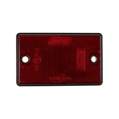 Image of ASC Maypole Red Rectangle Reflector Screw or Stick Trailer Caravan Gatepost