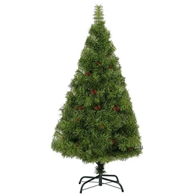 Image of Shatchi 6ft Traditional Christmas Tree Boulder Pine with Berry