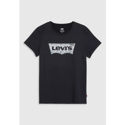 Image of Levi&#039;s THE Perfect TEE Print Tshirt, Women&#039;s, Size: Small, Black