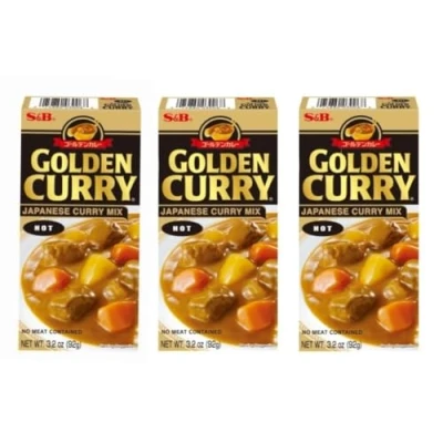 Image of S&amp;B Golden Curry Japanese Mix Hot 92g x 3
