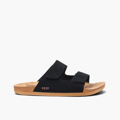 Image of Reef Men&#039;s Cushion Tradewind Slide Sandal, Black Cork, 12 UK