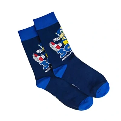 Image of Official Sonic The Hedgehog 30th Anniversary Blue Socks (One Size)