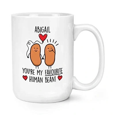 Image of Personalised You&#039;re My Favourite Human Bean 15oz Large Mug Cup