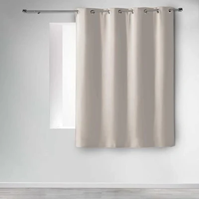 Image of Douceur d&#039;Intérieur Polyester Curtains with Eyelets (140 x 180 cm), Ceramic, ivory, 140x1x180 cm