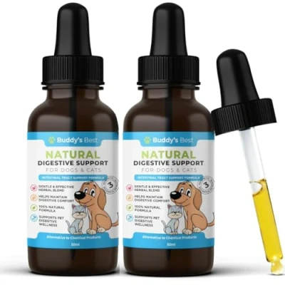 Image of Twin Pack Natural Dewormer For Dogs &amp; Cats Intestinal Tract Support Formula