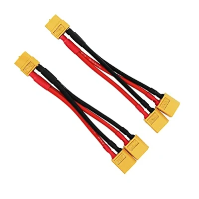 Image of Boladge 2 Pack Parallel XT60 Battery Connector Y Splitter 1 Female to Male harness for DJI Phantom RC Mode Helicopter Quadcopter