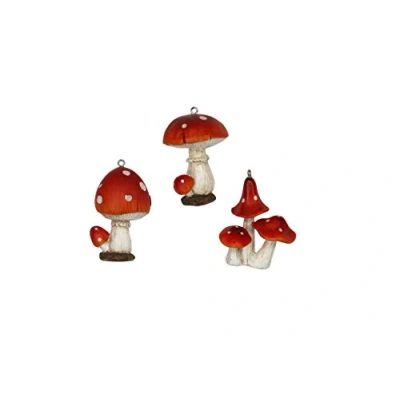 Image of Gisela Graham 5.5cm Resin Toadstool Set of 3 Assorted