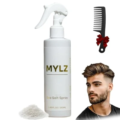 Image of Mylz Sea Salt Spray for Men, Men&#039;s Hair &amp; Clay, Clay Texture Pack, Say Goodbye To Bad (Spray)