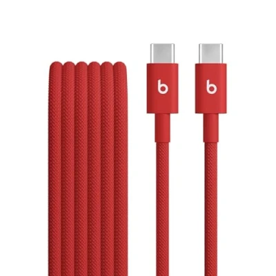 Image of Beats USB C to Woven Cable, Fast Charging, Durable/Tangle Free, Compatible Charger for Apple &amp; Android Devices (1.5 m) Bolt Black