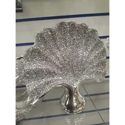Image of Biznest Silver Crushed Jewel Diamond Sparkly Tree Ornament Shelf Sitter