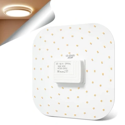 Image of Lustaled 18W 2D 4Pin GR10Q LED Light Bulb,3000K Warm White Replacement 21W 28W DD Butterfly Compact CFL,Non Dimmable Bulbs for Bathroom Living Room Restaurant