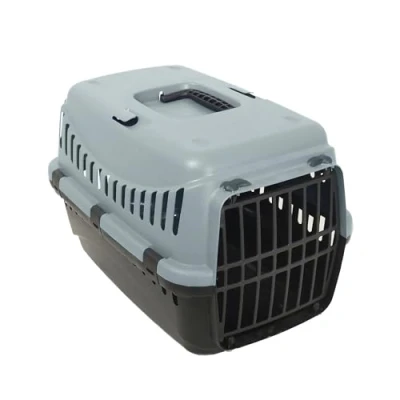 Image of Rosewood Eco Line Recycled Plastic Pet Carrier for Travel Ice Blue/Black Small