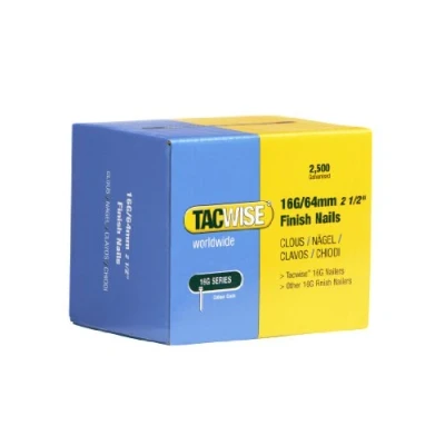 Image of Tacwise 0301 Type 16G / 64 mm Galvanised Finish Nails, Pack of 2500