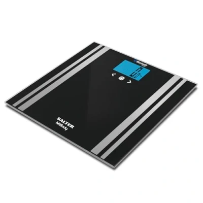 Image of Salter 9159QVD BK3R Health Premium Bluetooth Smart Bathroom Analyser Scale, Measures Weight, Body Fat/Water, Muscle/Bone Mass, BMI/BMR, 4 User Memory, Connect to Smartphone using App