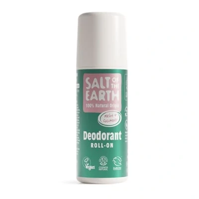 Image of Salt of the Earth Natural Deodorant Roll On Melon &amp; Cucumber 100% Ingredients, Effective Protection, Vegan Cruelty Free. Suitable for Women, Men Kids 75ml