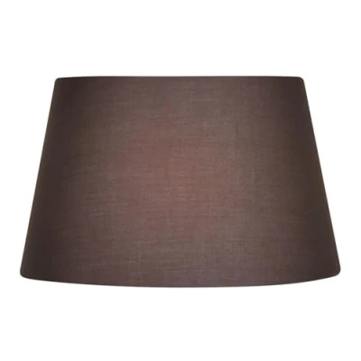 Image of Oaks Lighting S901/12 MU Cotton Drum Shade, 12 inch, Fabric, Mushroom Brown
