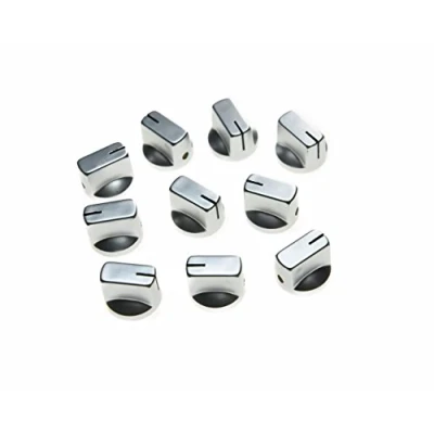 Image of Dopro 10pcs Guitar AMP Effect Pedal Knobs Pointer Knob with Set Screw Silver