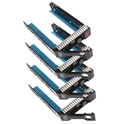 Image of Heretom 4 Pack 3.5&quot; SAS SATA HDD Tray Caddy Replacement for HP Gen8 Gen9 LFF Drive DL380P DL360P DL160 DL380 DL560 DL385 G8 651314 001 651320 series (Not fit 2.5&quot; series)