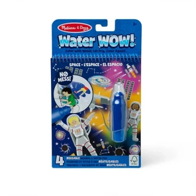 Image of Melissa &amp; Doug On The Go Water Wow! Reusable Mess Free Reveal Activity Pad Space Party Favors, Stocking Stuffers, Travel Toys For Toddlers, Coloring Books Kids Ages 3+